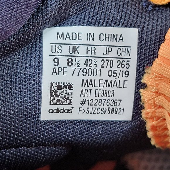 Adidas Marquee Boost Vegas Flash Orange EF9803 Basketball Shoes Men's size 9 - Picture 8 of 8